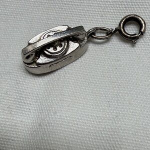 Silver tone Telephone Charm